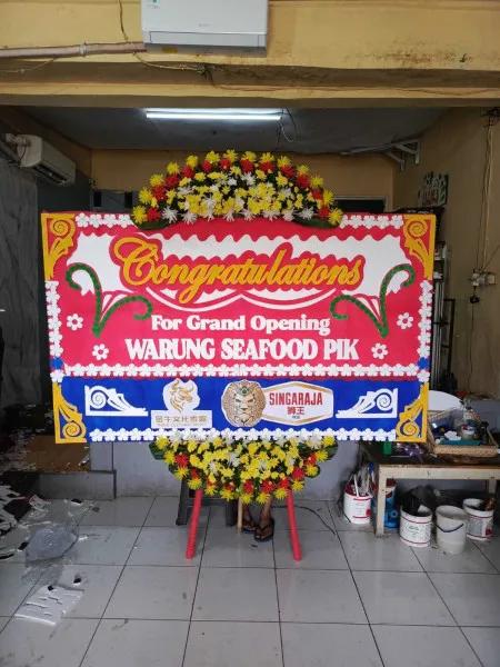 Papan Bunga Ucapan Selamat Benda Baru