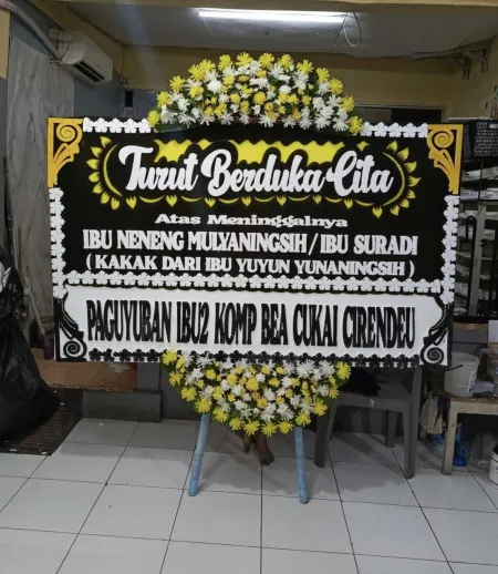 Papan Bunga Duka Benda Baru